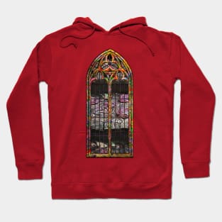 Fallen Leaves Through A Gothic Window Hoodie